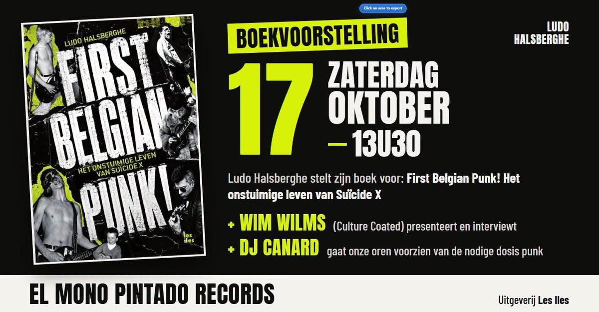 Boekvoorstelling: First Belgian Punk! - Het onstuimige leven van Suïcide X