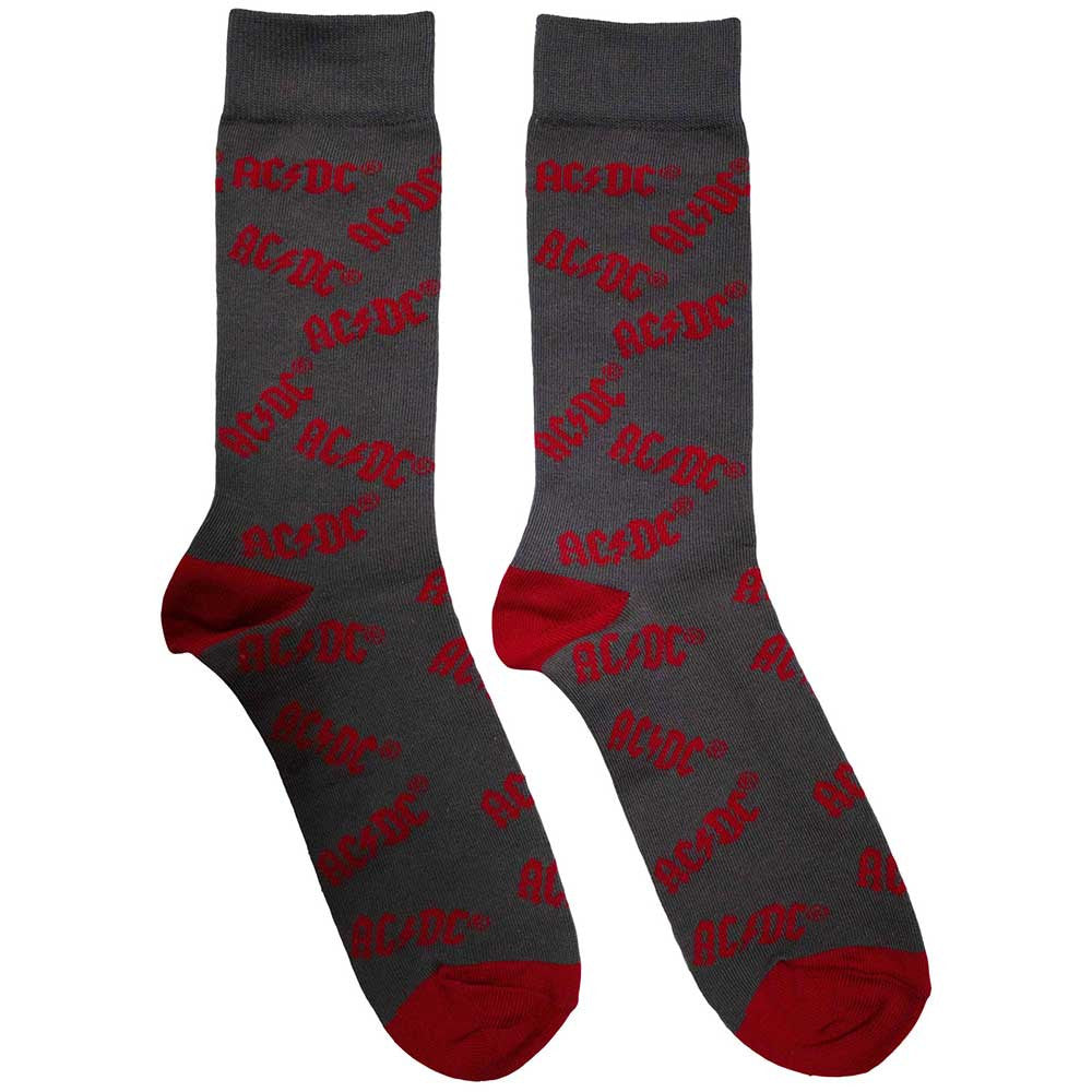 AC/DC Socks Logo Pattern