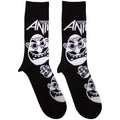 Anthrax Socks Faces Pattern B&W