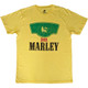 Bob Marley Unisex T-Shirt: Vintage Green Label (Yellow)