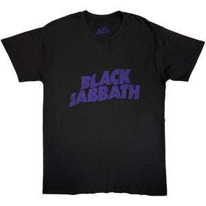 Black Sabbath Unisex T-Shirt: Wavy Logo Vintage