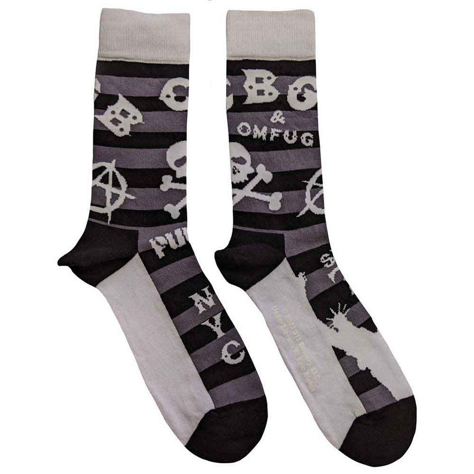 CBGB Socks Logos Striped