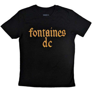 Fontaines D.C. Unisex T-Shirt: Gothic Logo (Black)