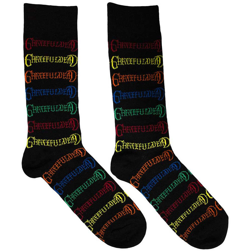 Grateful Dead Socks Coloured Logos Pattern
