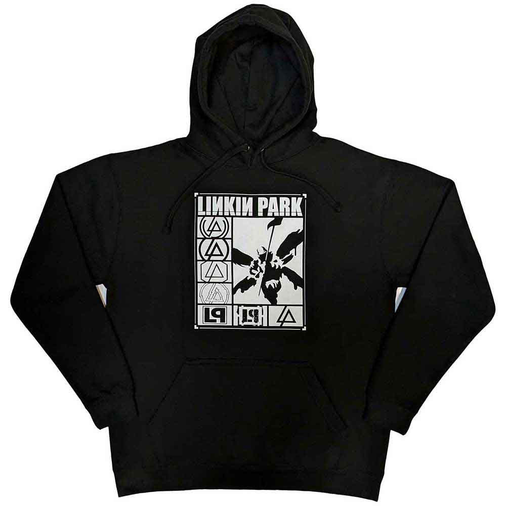 Linkin Park Unisex Pullover Hoodie: Logos Rectangle (Black)
