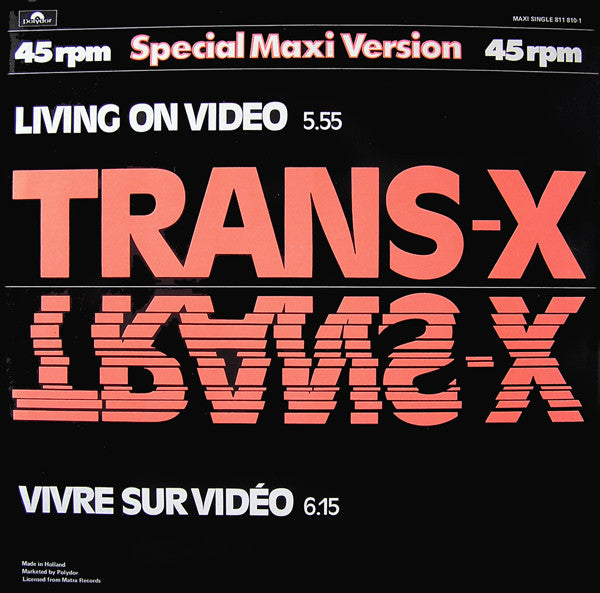 Living On Video / Vivre Sur Vidéo