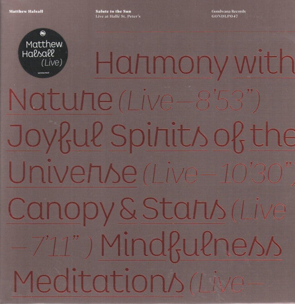 Salute To The Sun (Live At Hallé St. Peter's)