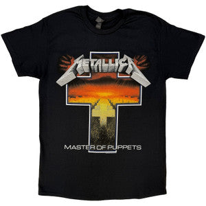 Metallica Unisex T-Shirt: Master of Puppets Cross (Black)