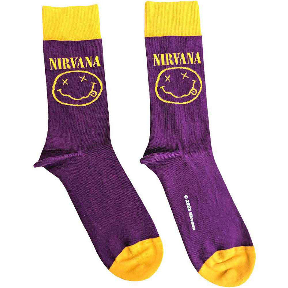 Nirvana Socks Yellow Happy Face