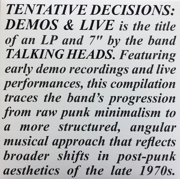 Tentative Decisions: Demos & Live