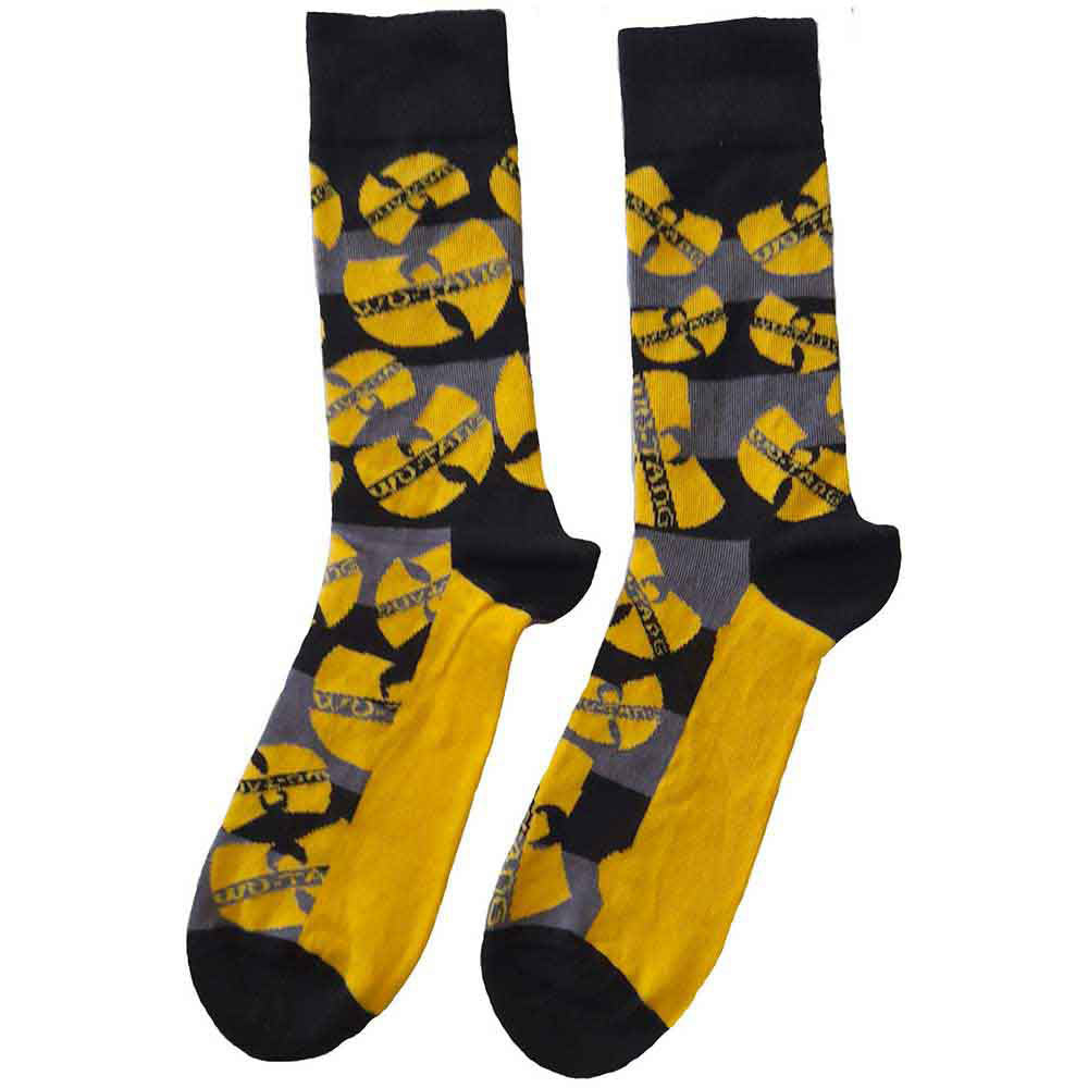 Wu-Tang Clan Socks Logos Yellow